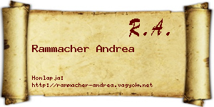 Rammacher Andrea névjegykártya