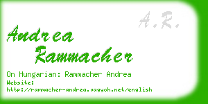 andrea rammacher business card